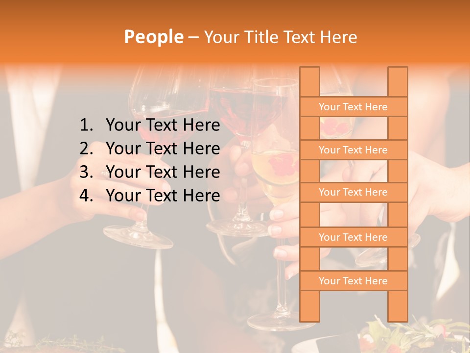 Wine Hands Cocktail PowerPoint Template