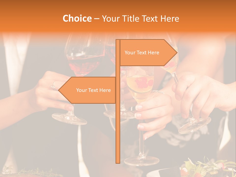 Wine Hands Cocktail PowerPoint Template