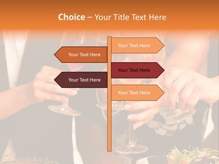 Wine Hands Cocktail PowerPoint Template