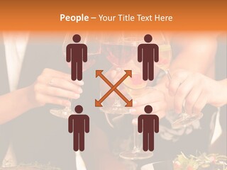 Wine Hands Cocktail PowerPoint Template