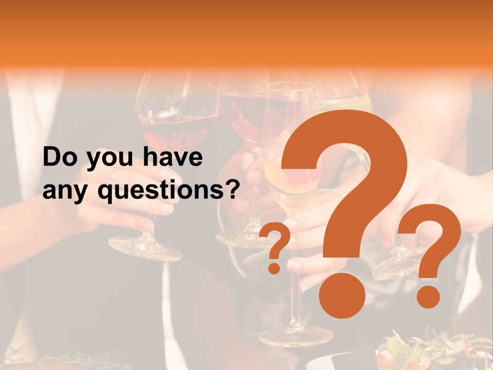 Wine Hands Cocktail PowerPoint Template