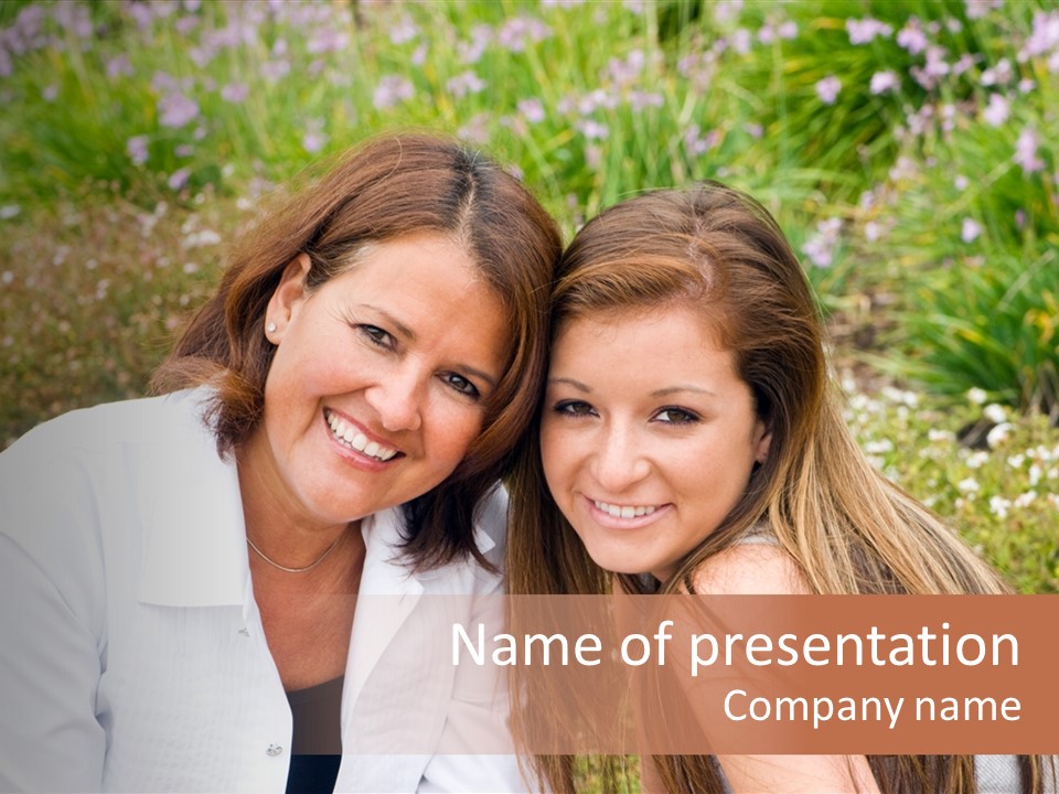 Women Parent Toothy Smile PowerPoint Template