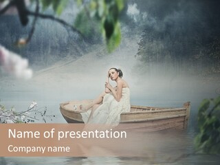 Lady Nostalgic Mountains PowerPoint Template