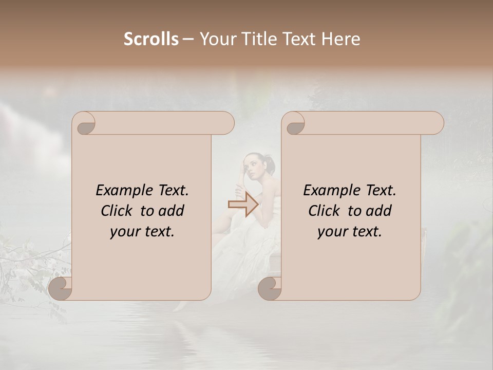 Lady Nostalgic Mountains PowerPoint Template