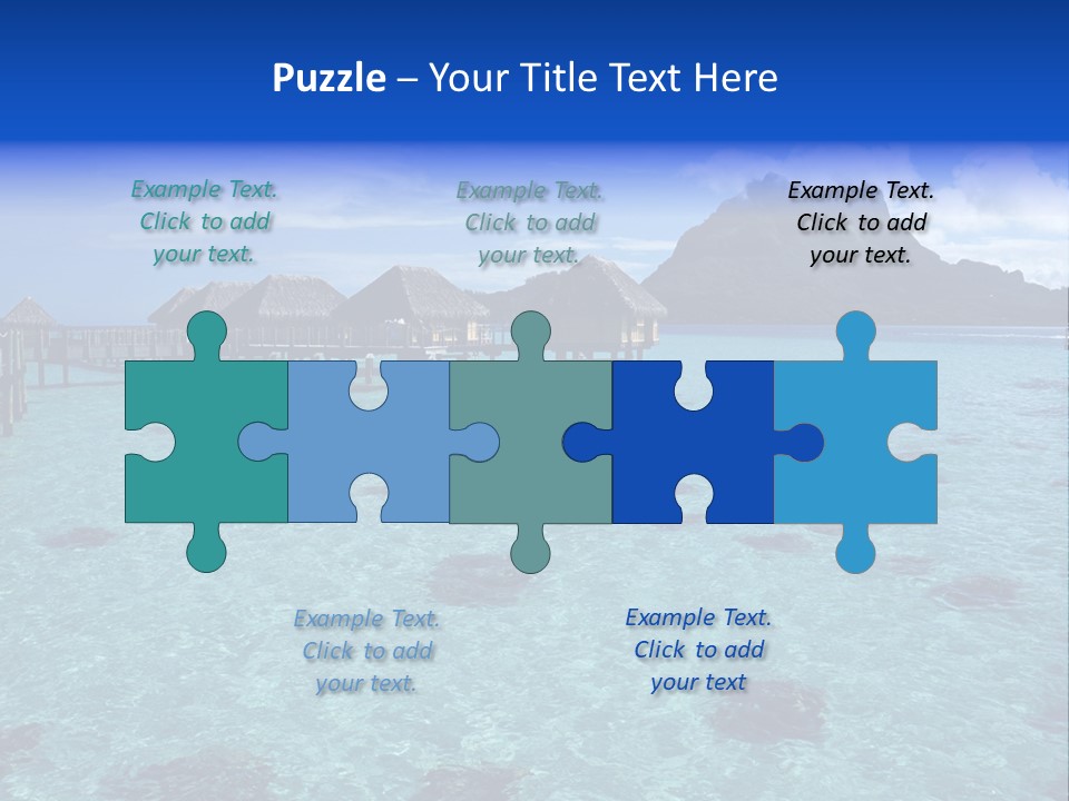 Turquoise Sky Bungalow PowerPoint Template