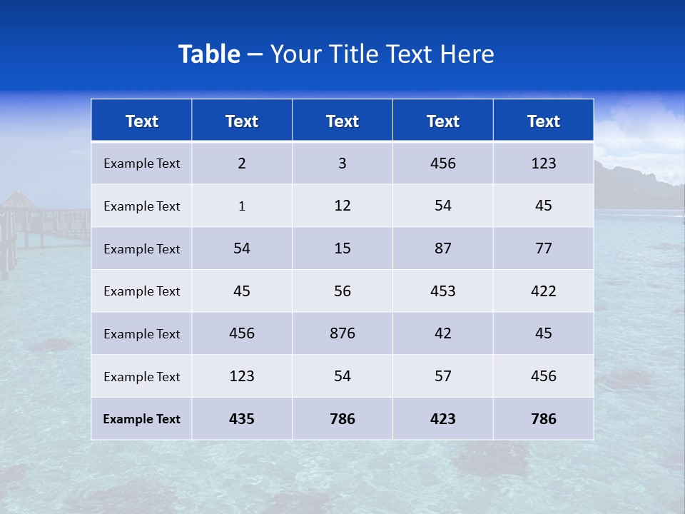 Turquoise Sky Bungalow PowerPoint Template