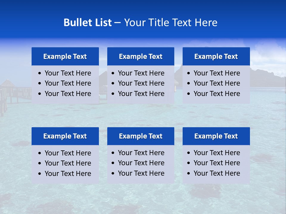 Turquoise Sky Bungalow PowerPoint Template