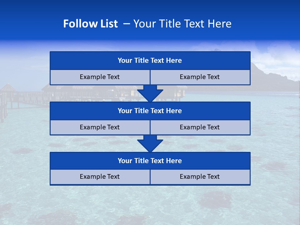 Turquoise Sky Bungalow PowerPoint Template