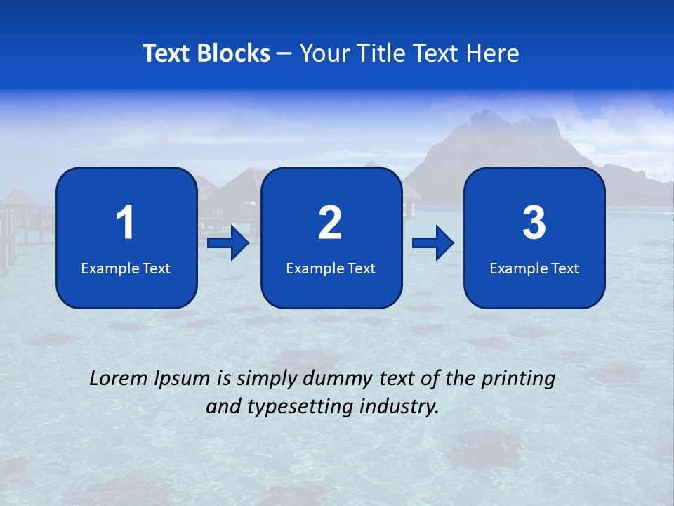 Turquoise Sky Bungalow PowerPoint Template