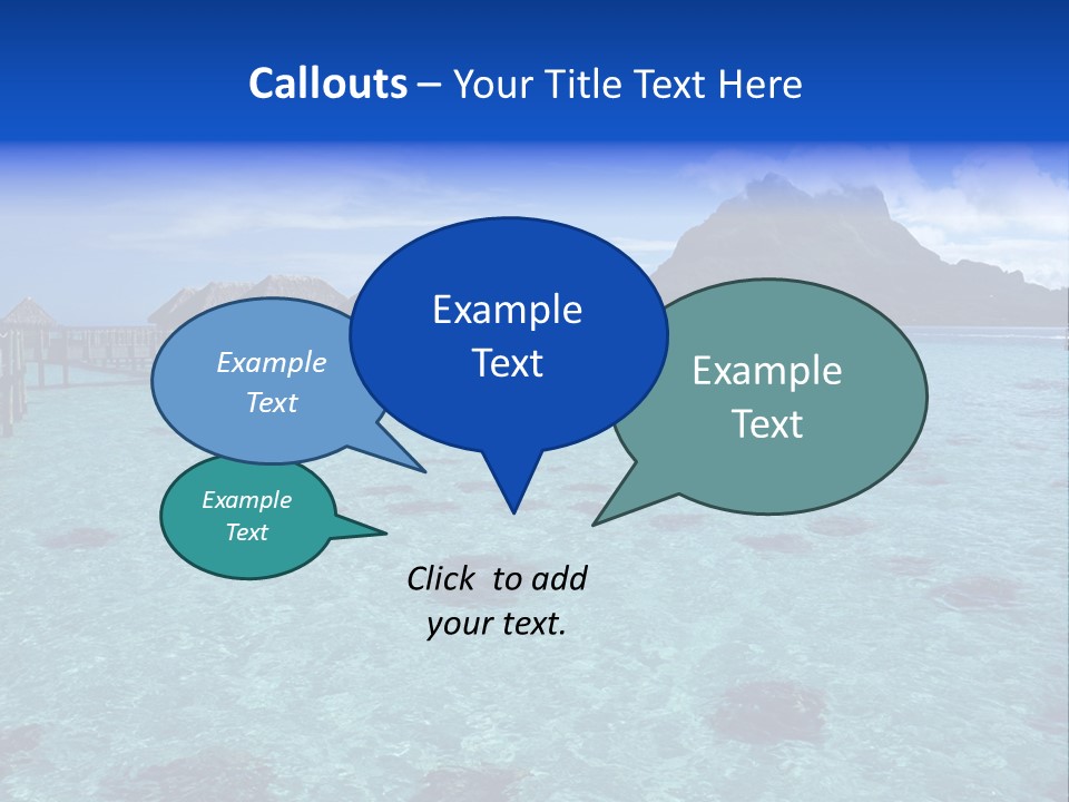 Turquoise Sky Bungalow PowerPoint Template