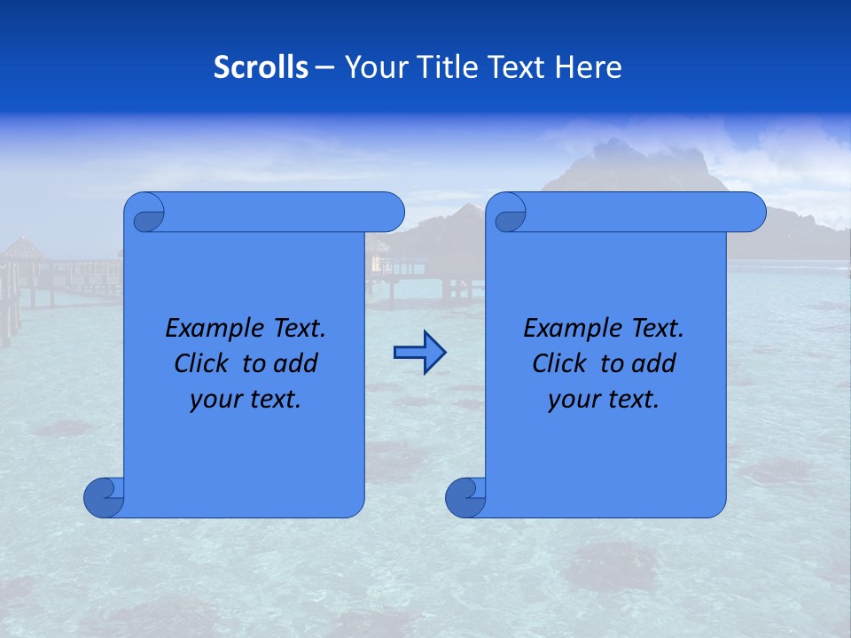 Turquoise Sky Bungalow PowerPoint Template