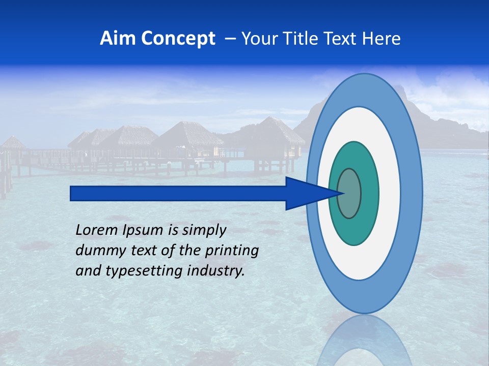 Turquoise Sky Bungalow PowerPoint Template