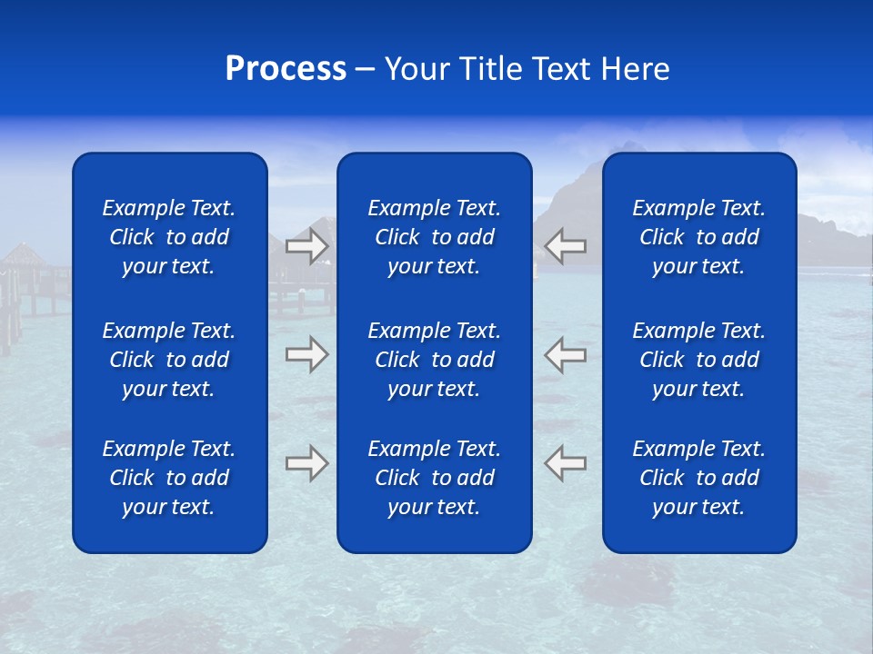Turquoise Sky Bungalow PowerPoint Template