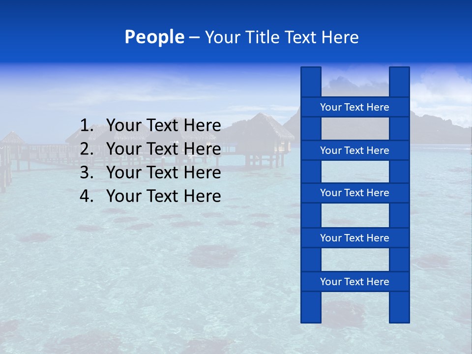 Turquoise Sky Bungalow PowerPoint Template