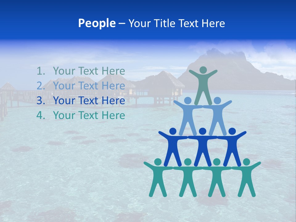 Turquoise Sky Bungalow PowerPoint Template