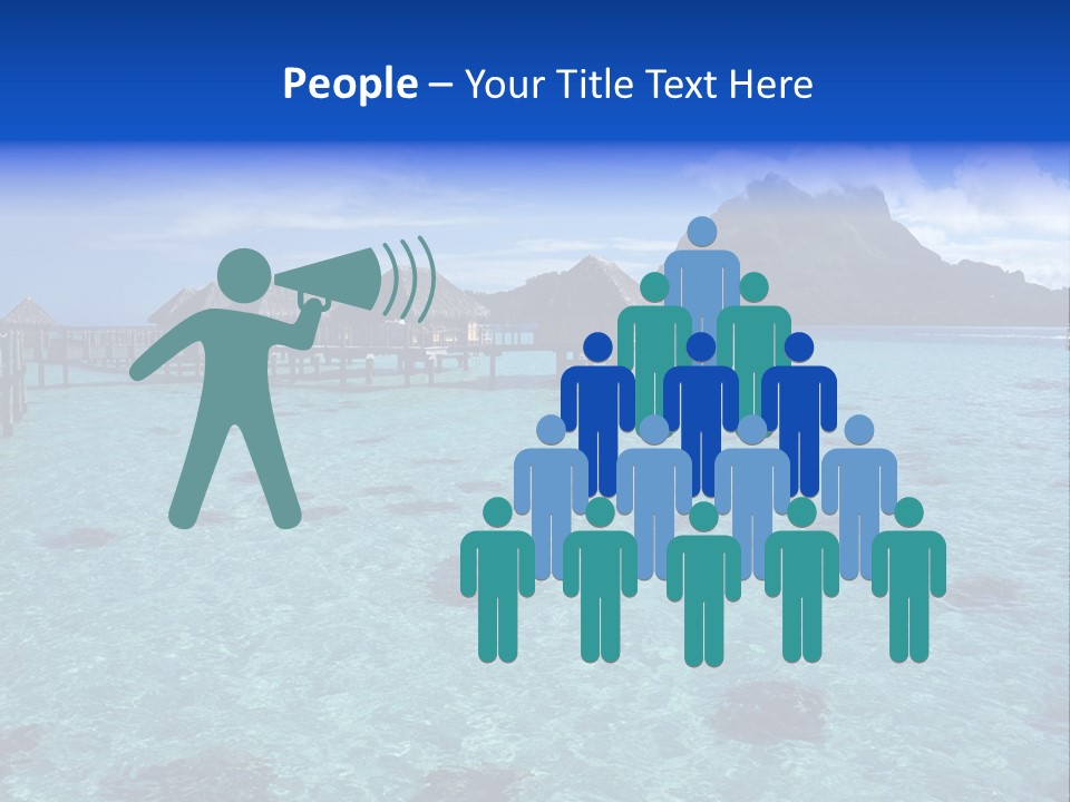 Turquoise Sky Bungalow PowerPoint Template