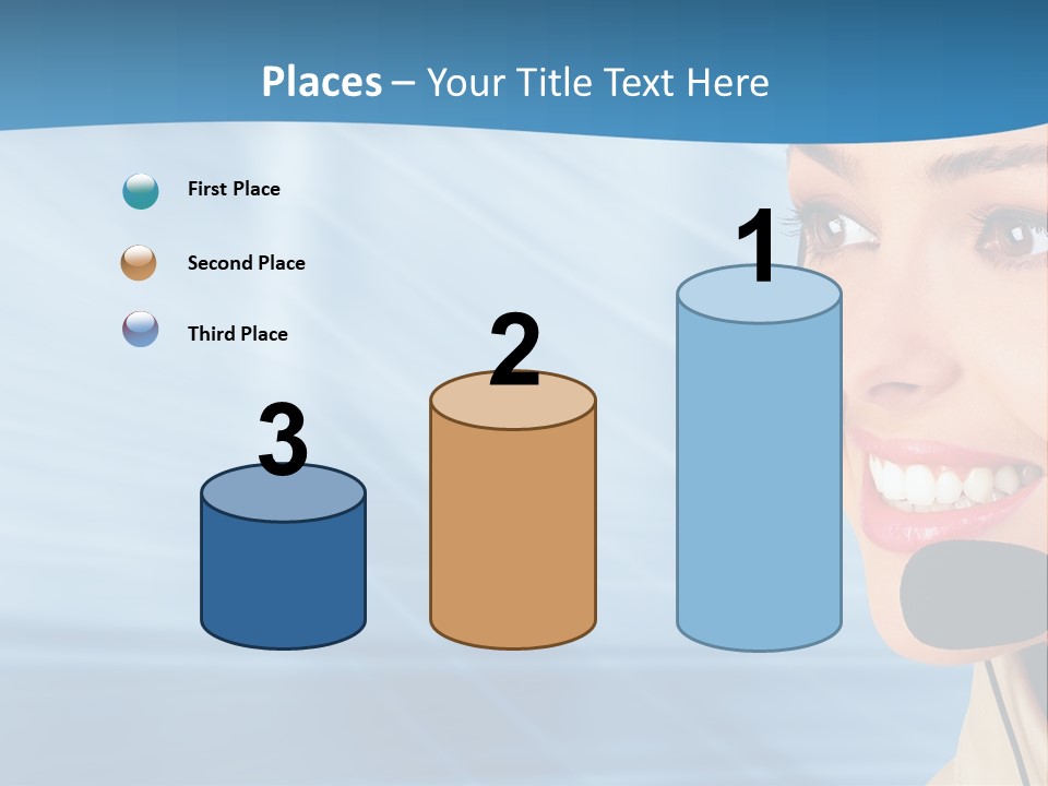 Customer Girl Corporation PowerPoint Template