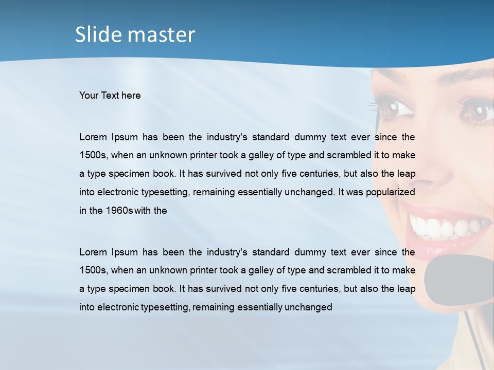 Customer Girl Corporation PowerPoint Template