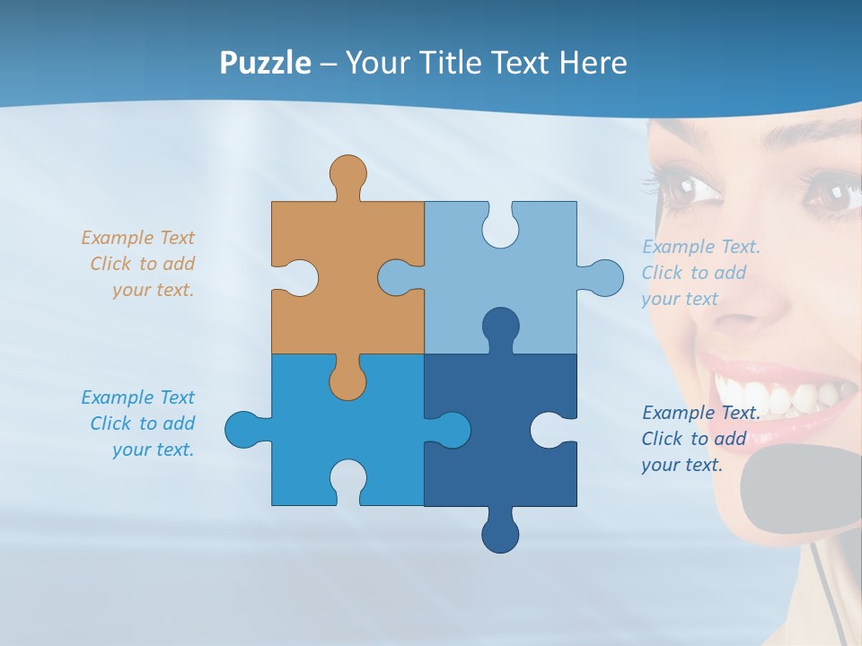 Customer Girl Corporation PowerPoint Template