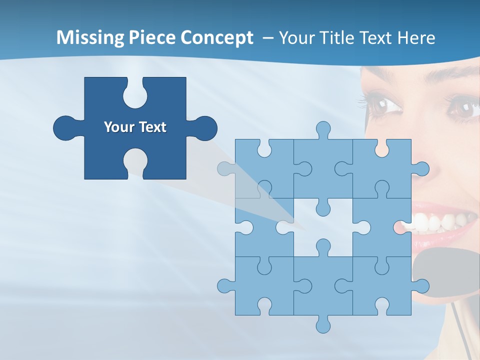 Customer Girl Corporation PowerPoint Template