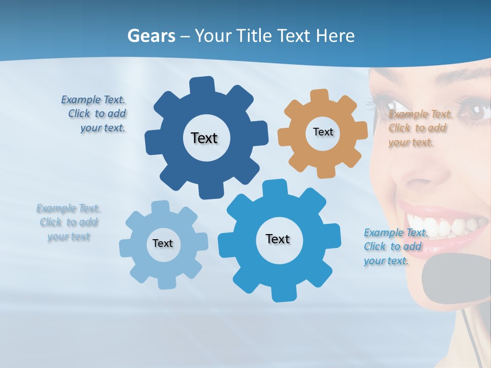 Customer Girl Corporation PowerPoint Template