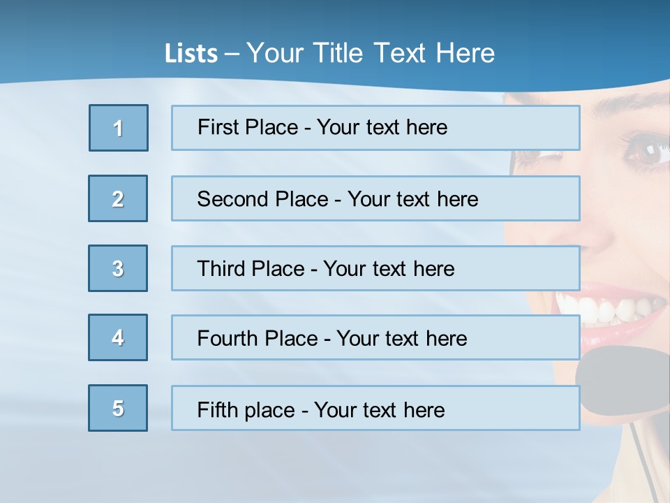 Customer Girl Corporation PowerPoint Template