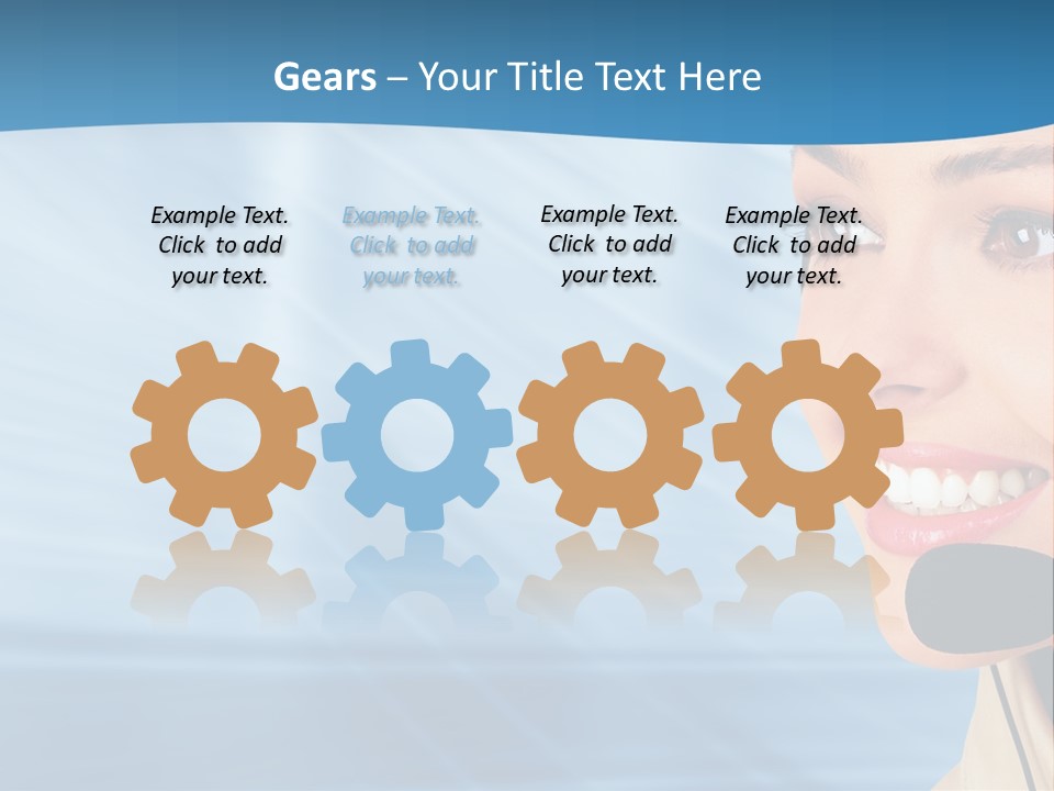 Customer Girl Corporation PowerPoint Template