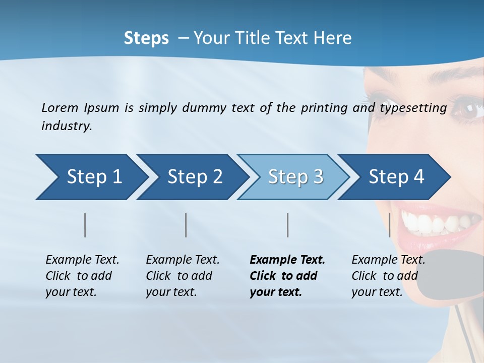 Customer Girl Corporation PowerPoint Template