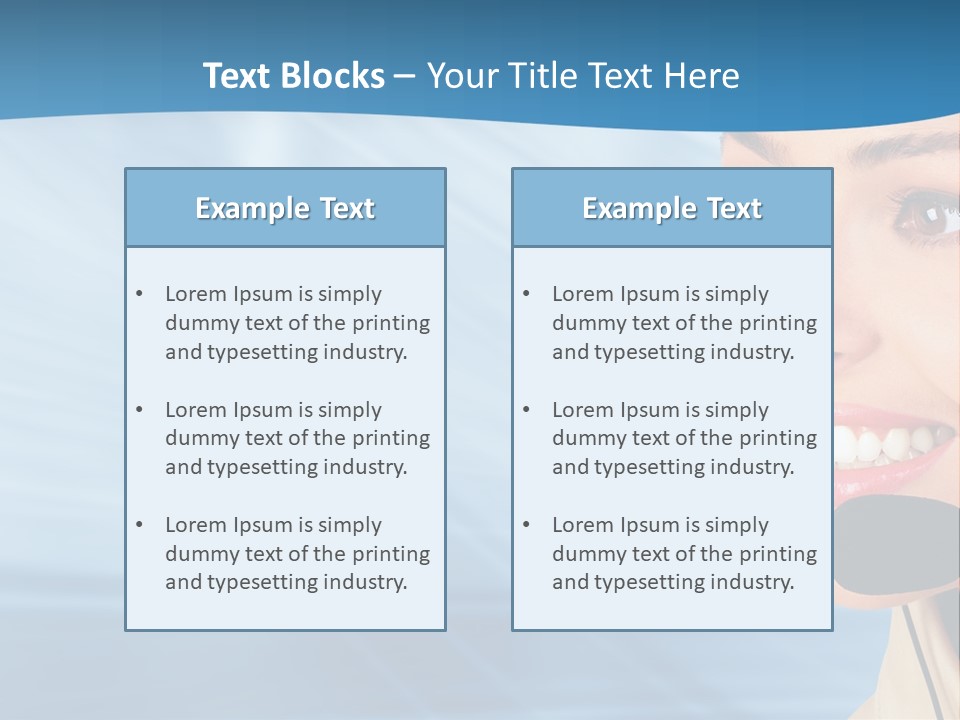 Customer Girl Corporation PowerPoint Template