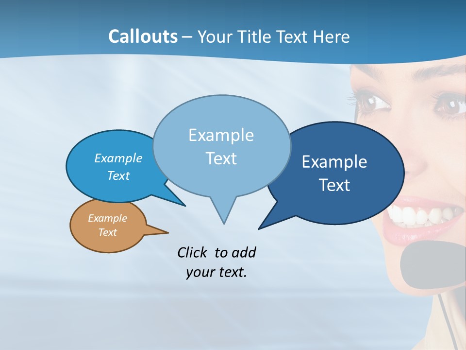 Customer Girl Corporation PowerPoint Template