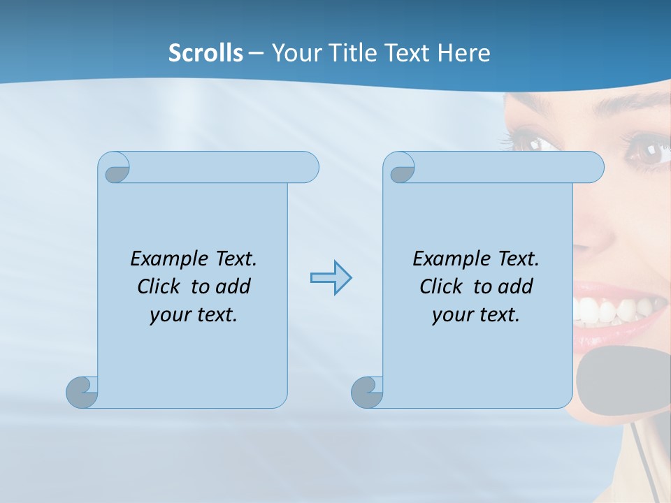 Customer Girl Corporation PowerPoint Template