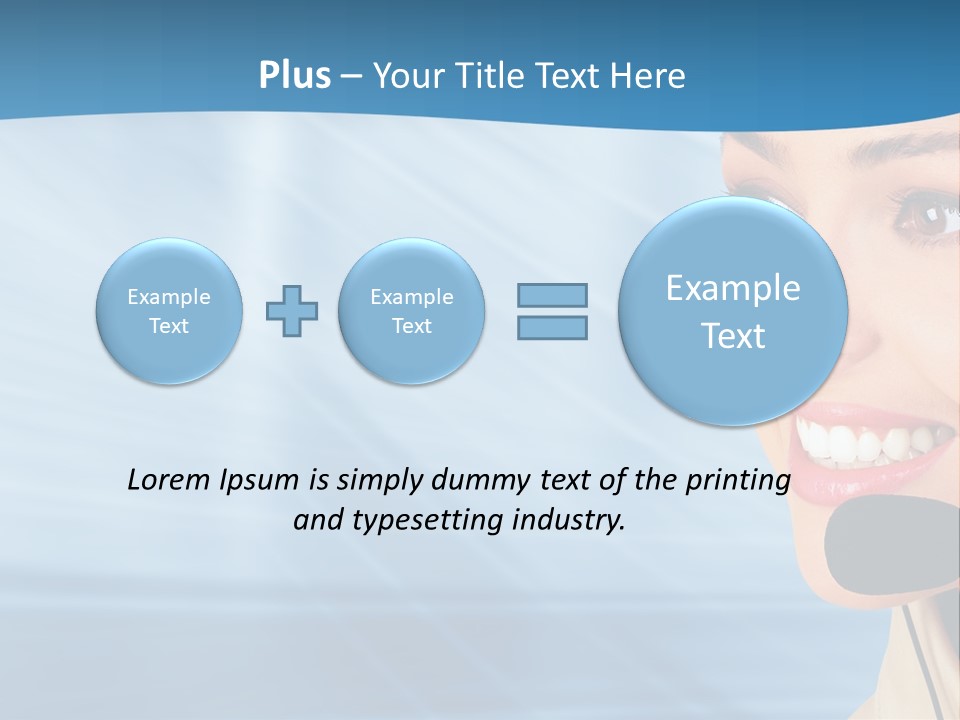 Customer Girl Corporation PowerPoint Template