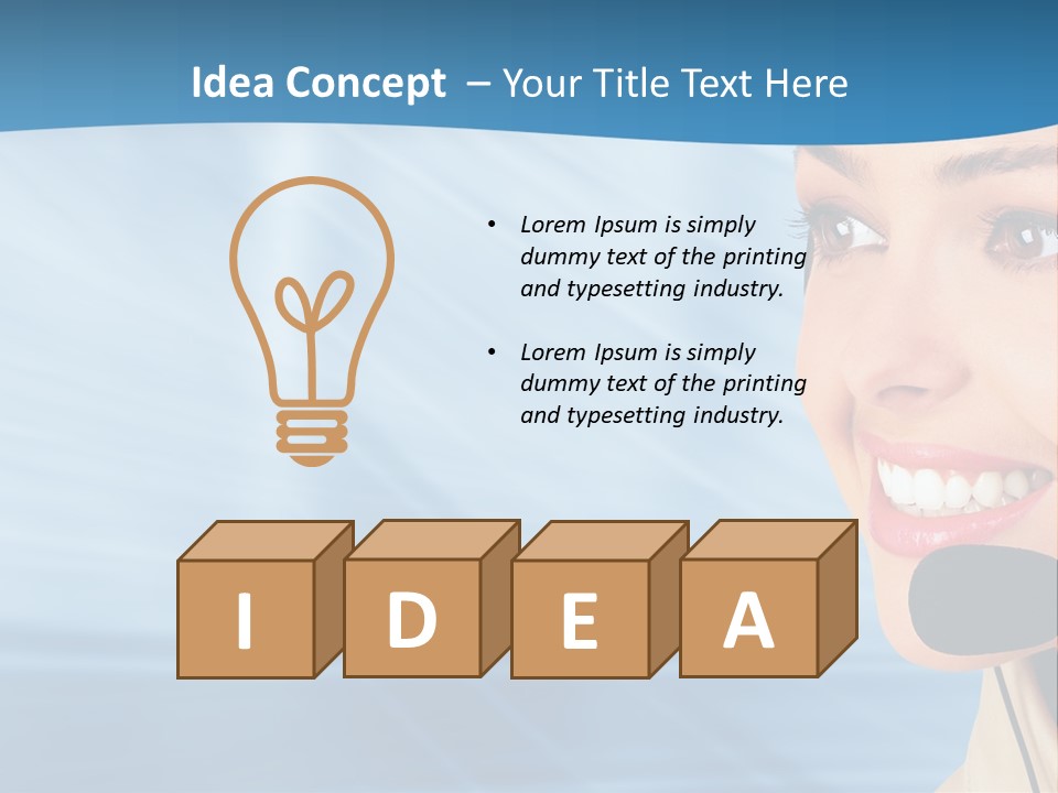 Customer Girl Corporation PowerPoint Template