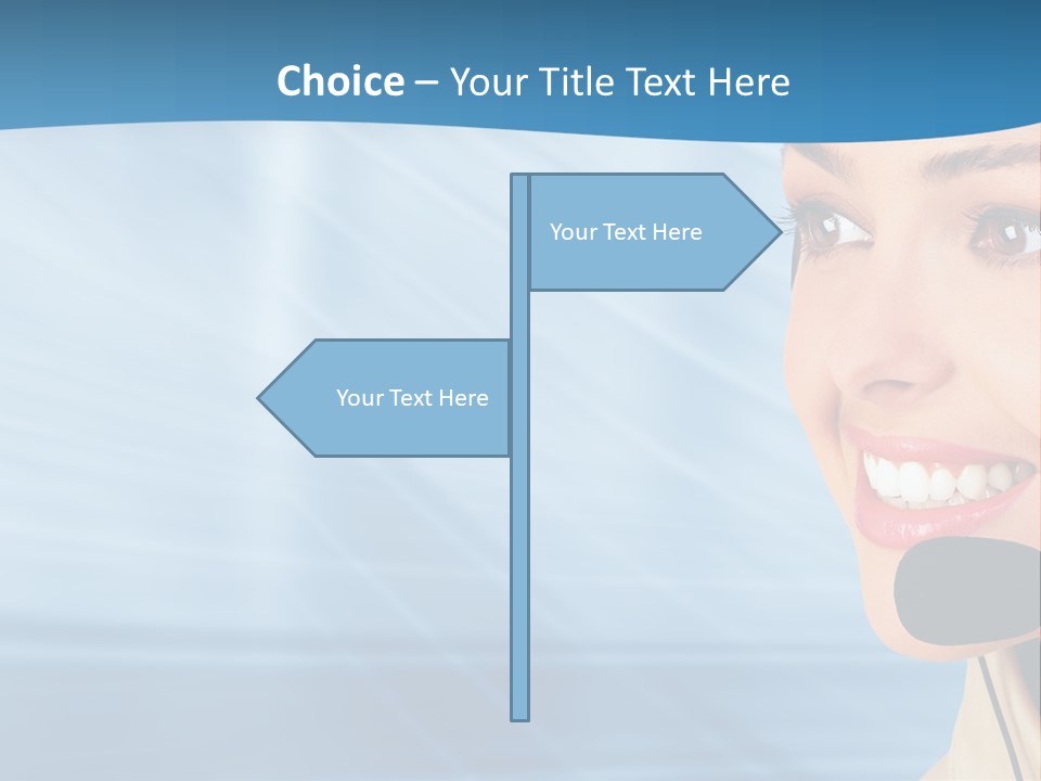 Customer Girl Corporation PowerPoint Template