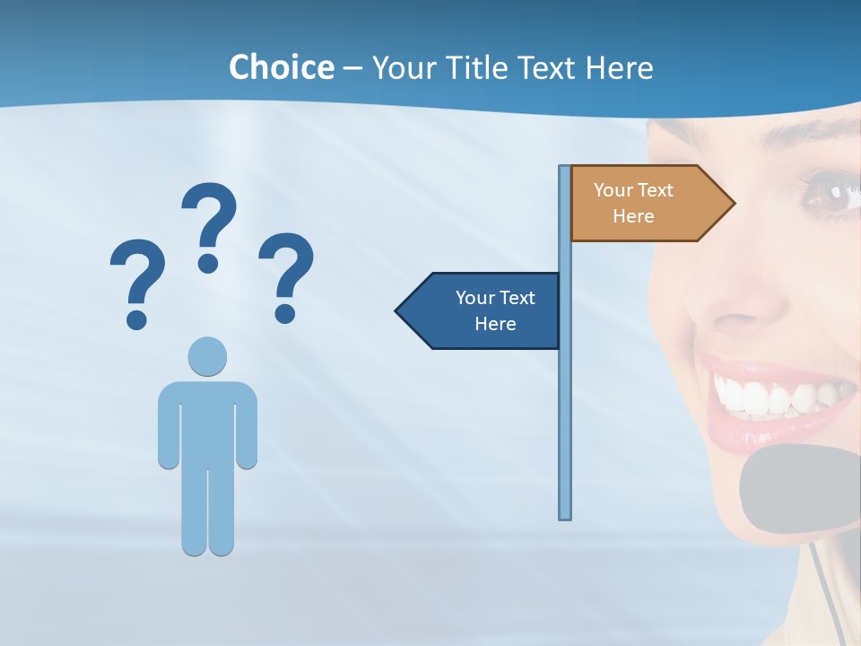 Customer Girl Corporation PowerPoint Template