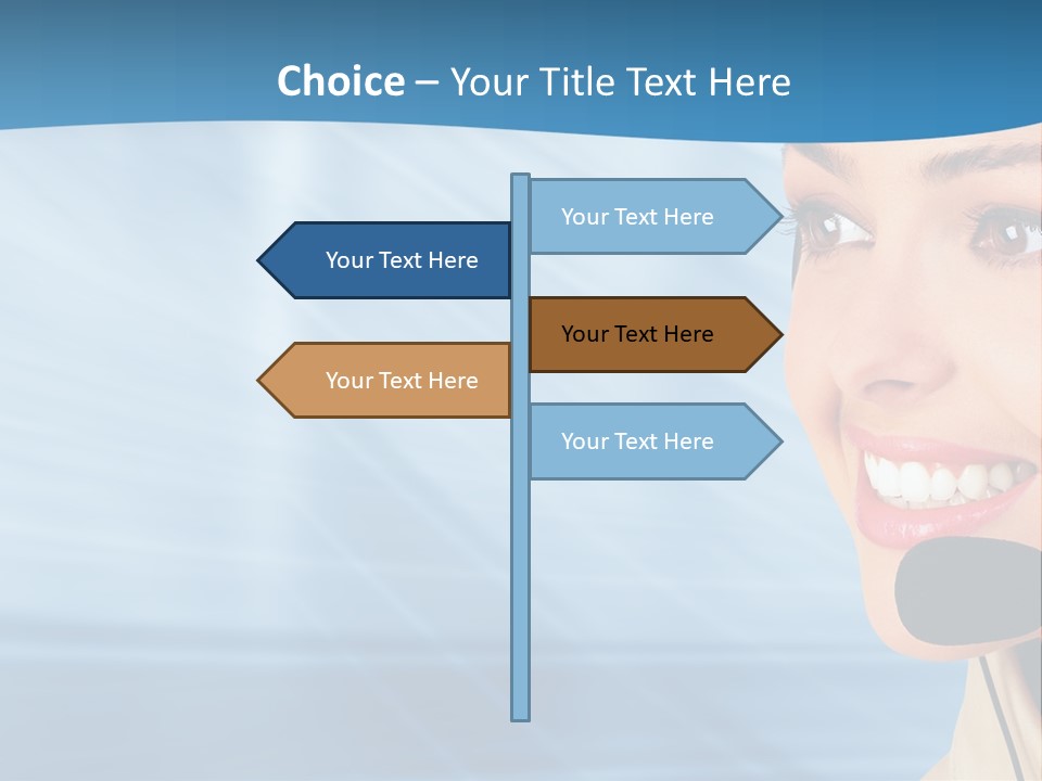 Customer Girl Corporation PowerPoint Template