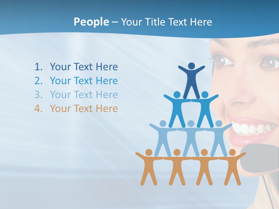 Customer Girl Corporation PowerPoint Template