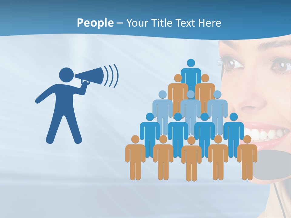 Customer Girl Corporation PowerPoint Template