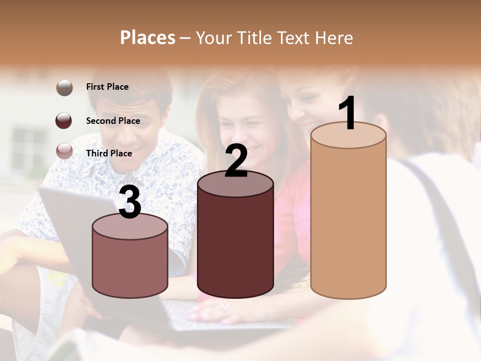 Friends Humorous Teen PowerPoint Template