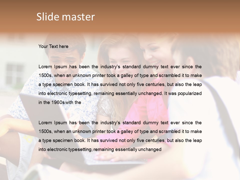 Friends Humorous Teen PowerPoint Template