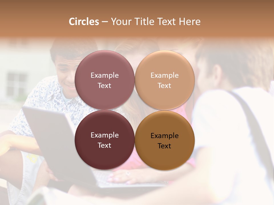 Friends Humorous Teen PowerPoint Template