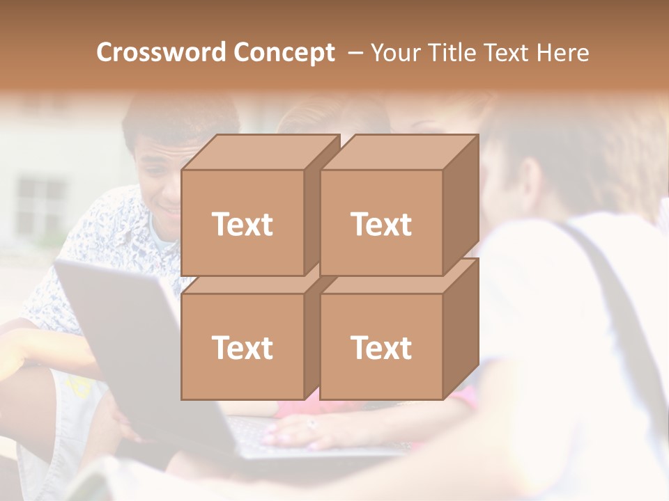 Friends Humorous Teen PowerPoint Template