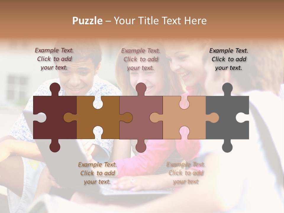 Friends Humorous Teen PowerPoint Template