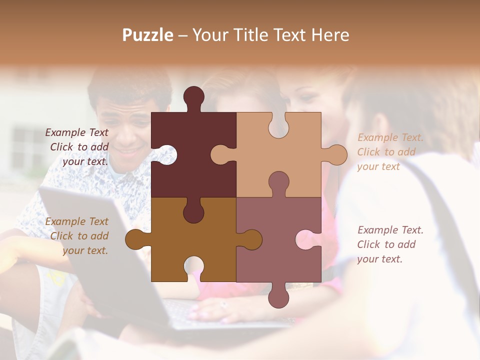 Friends Humorous Teen PowerPoint Template