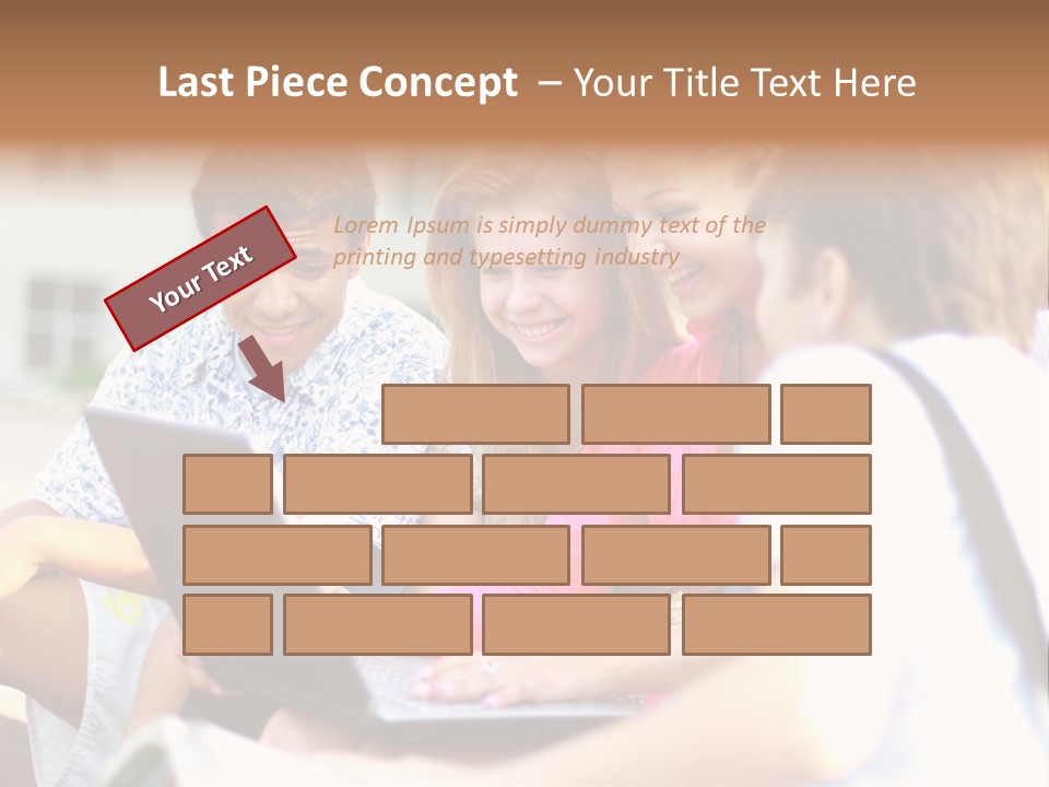 Friends Humorous Teen PowerPoint Template