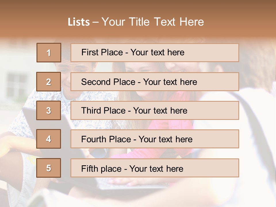 Friends Humorous Teen PowerPoint Template