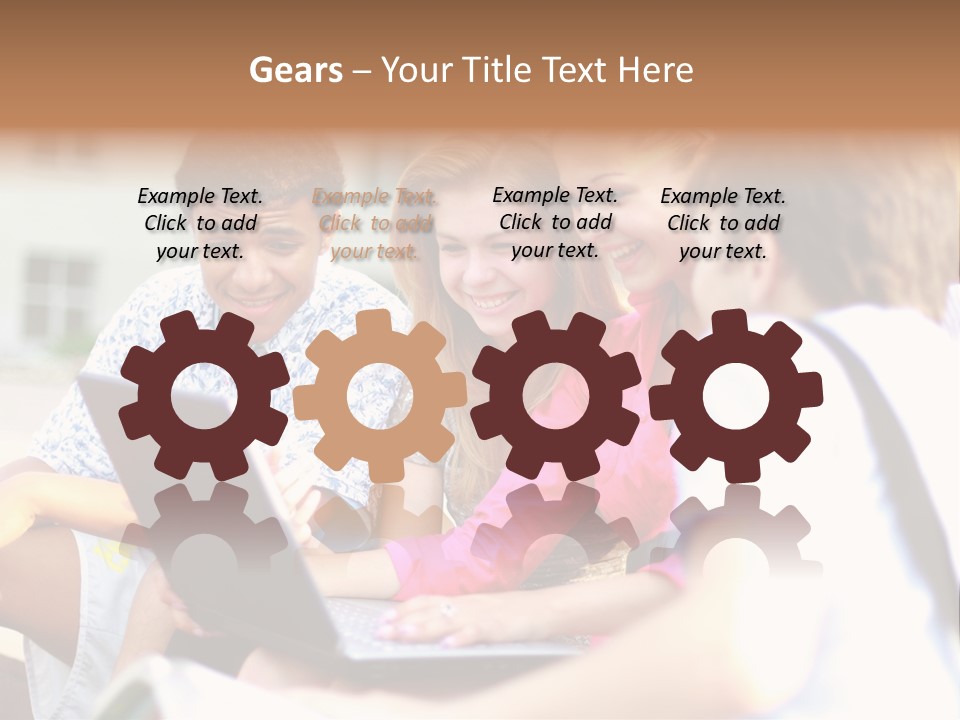 Friends Humorous Teen PowerPoint Template