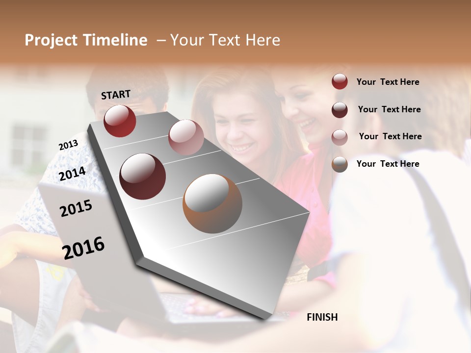 Friends Humorous Teen PowerPoint Template