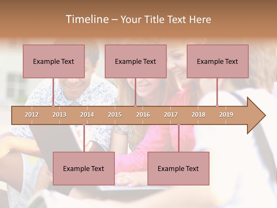 Friends Humorous Teen PowerPoint Template