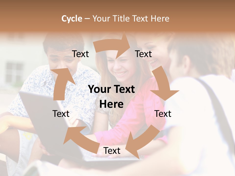 Friends Humorous Teen PowerPoint Template